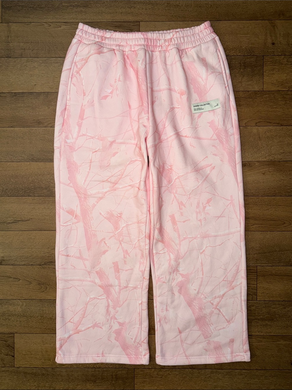 Comfrt Size XL Pink Camo Print Straight Leg Jogger Sweatpants TikTok Viral Girly